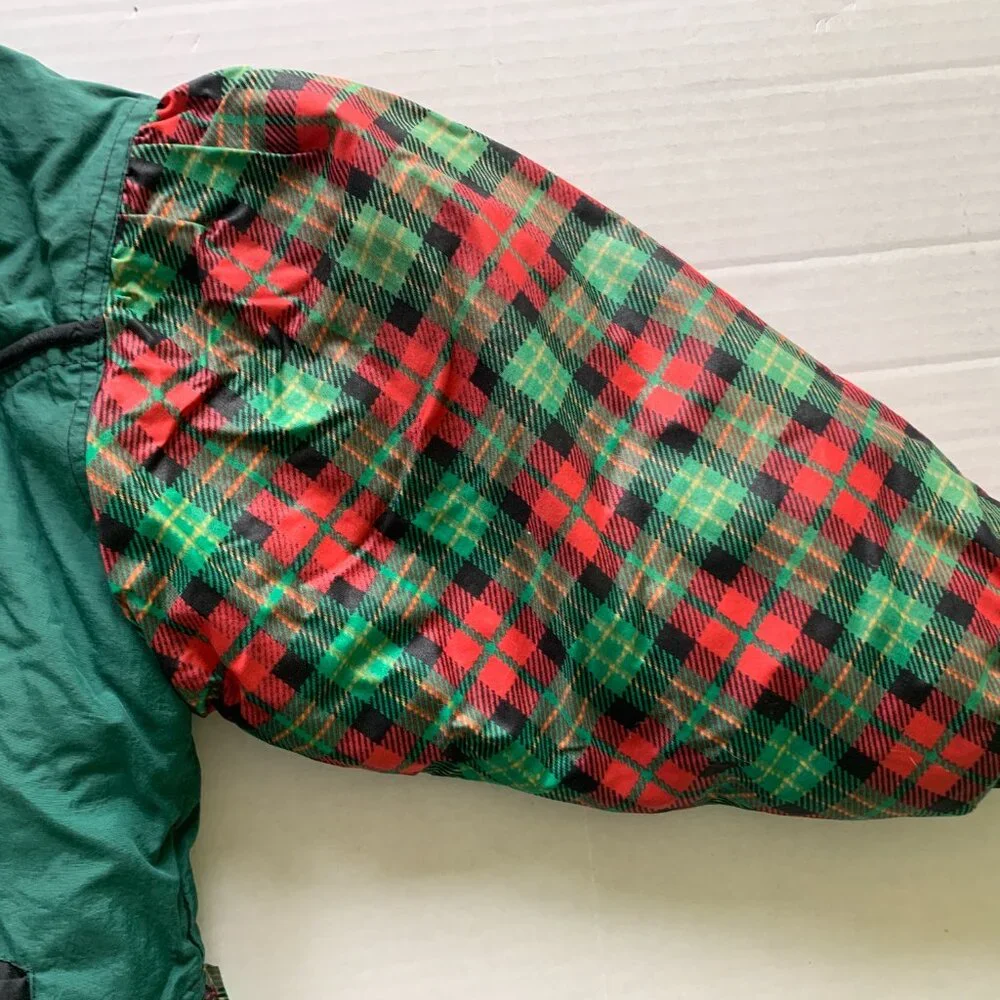 Ski + Fun Vintage Ski Jacket Puffer Insulated Retro sz 6x girls green hooded